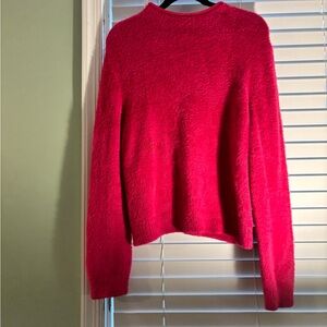 Universal Thread Women's Fuzzy Crewneck Sweater - Hot Pink